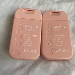 Monday moisture shampoo and conditioner travel set NEW!